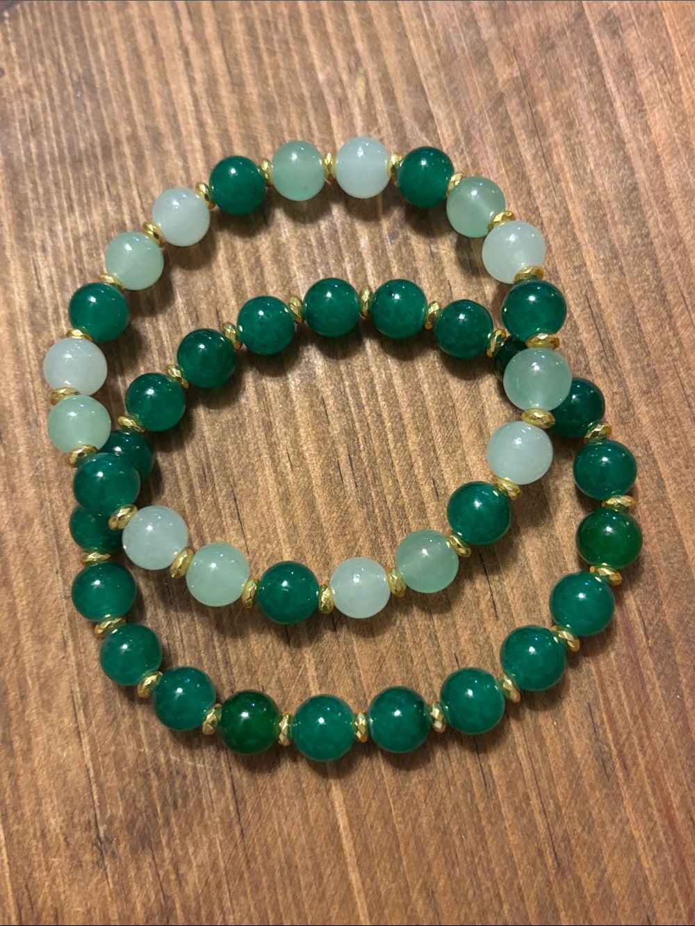 NWT Shades of Green Beaded Bracelet Set